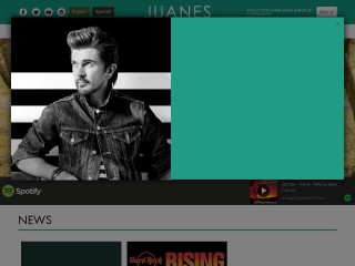 Screenshot sito: Juanes
