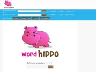 Screenshot sito: Word Hippo