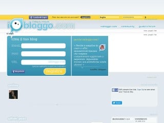 Screenshot sito: Iobloggo.com