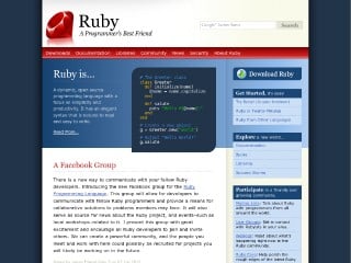 Screenshot sito: Ruby-lang.org