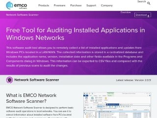 Screenshot sito: EMCO Network Software Scanner