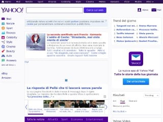 Screenshot sito: Yahoo!