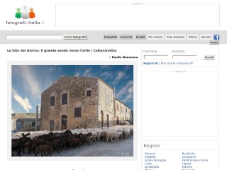 Screenshot sito: Fotografie e Italia