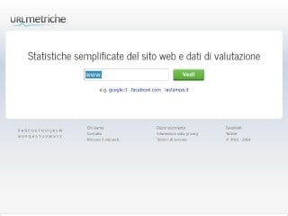 Screenshot sito: Urlmetriche