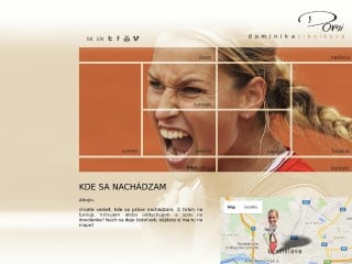 Screenshot sito: Dominika Cibulková