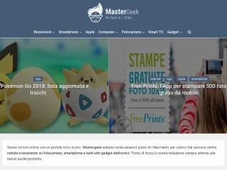 Screenshot sito: Mastergeek.it