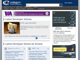 Screenshot sito: Codeguru.com