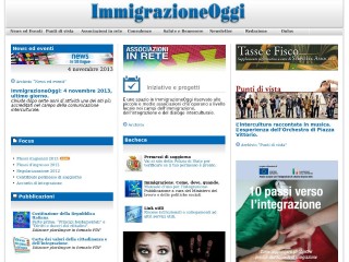 Screenshot sito: Immigrazione.it