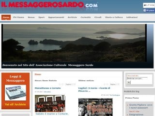 Screenshot sito: Il Messaggero Sardo