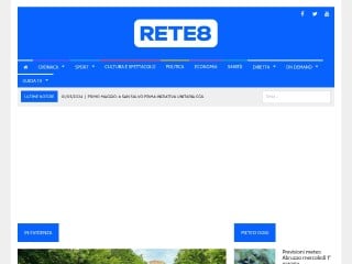 Screenshot sito: Rete8
