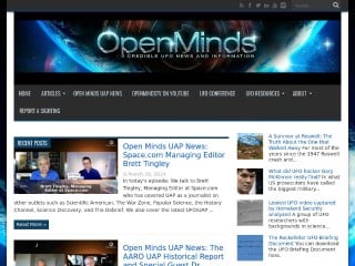 Screenshot sito: Open Minds