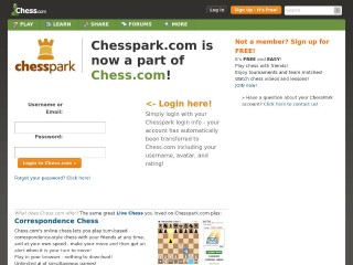 Screenshot sito: Chesspark