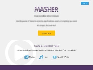 Screenshot sito: Masher.com