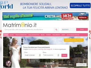 Screenshot sito: Matrimonio.it