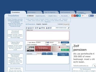 Screenshot sito: Online Translator