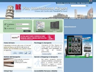 Screenshot sito: Aeroporto di Pisa