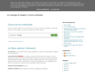 Screenshot sito: Bufalopedia