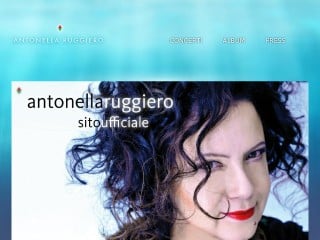 Screenshot sito: Antonella Ruggiero