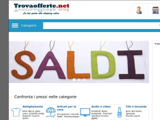 Screenshot sito: TrovaOfferte.net