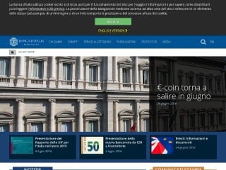 Screenshot sito: Banca d'Italia