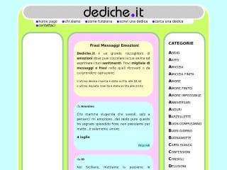Screenshot sito: Dediche.it