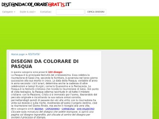 Screenshot sito: Disegni da colorare a Pasqua