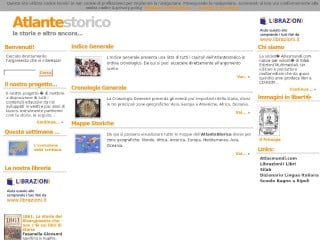 Screenshot sito: Atlante Storico