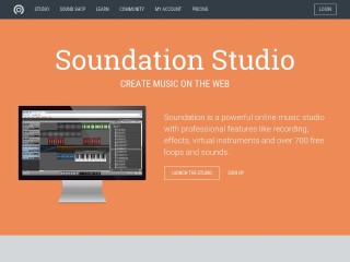Screenshot sito: Soundation