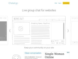 Screenshot sito: Chatango.com