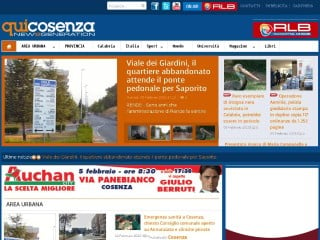 Screenshot sito: QuiCosenza