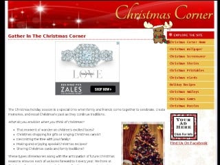 Screenshot sito: Christmas Corner