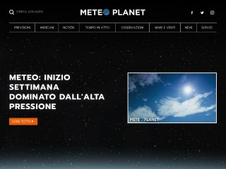 Screenshot sito: Meteoplanet