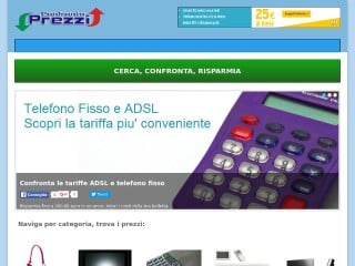 Screenshot sito: Confronto Prezzi