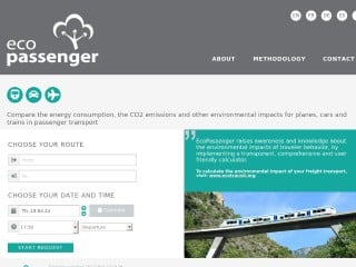 Screenshot sito: Ecopassenger