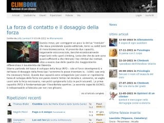 Screenshot sito: Climbook