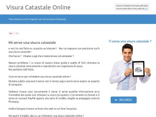 Screenshot sito: Visura catastale online