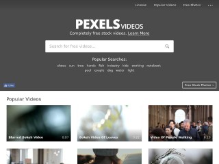Screenshot sito: Pexels Videos