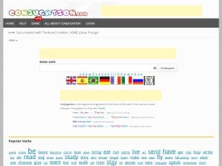 Screenshot sito: Conjugation