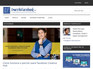 Screenshot sito: TrucchiFacebook.com