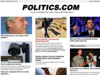 Screenshot sito: Politics.com