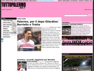 Screenshot sito: TuttoPalermo.net