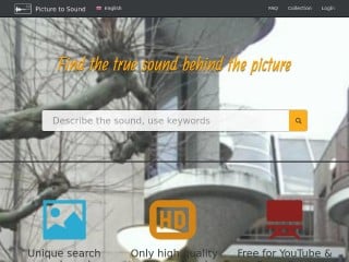 Screenshot sito: Picture to Sound