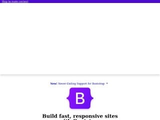 Screenshot sito: Bootstrap