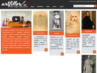 Screenshot sito: Artfiller.it 