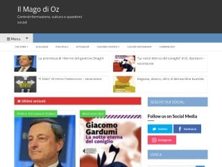 Screenshot sito: Il mago di Oz