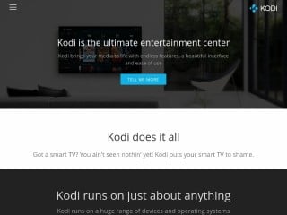 Screenshot sito: Kodi