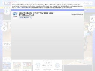 Screenshot sito: Cardiff City