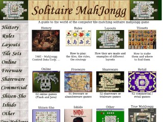 Screenshot sito: Solitaire MahJongg