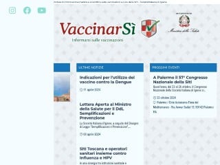 Screenshot sito: Vaccinarsi.org