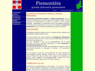 Screenshot sito: Piemonteis